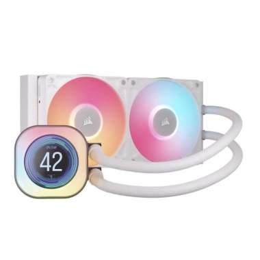 CORSAIR iCUE LINK TITAN 240 RX LCD AIO Liquid CPU Cooler Putih