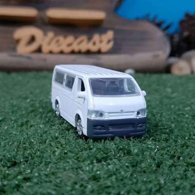 Diecast Miniatur Toyota Hiace putih skala 1:72