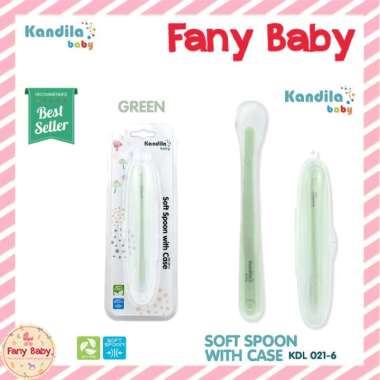 KANDILA BABY SOFT SPOON WITH CASE KDL 021-6 Green