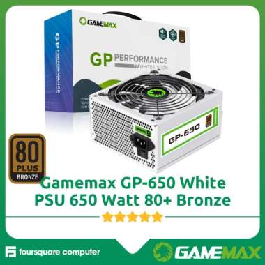 Gamemax GP-650 PSU 650 Watt 80 Plus Bronze White | Power Supply Putih