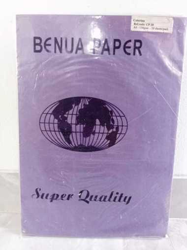 Kertas Karton Ukuran A4 Benua 150gsm - 20 Sheet / Lembar Ungu Tua