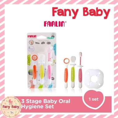 FARLIN 3-STAGE BABY ORAL HYGIENE SET Pink