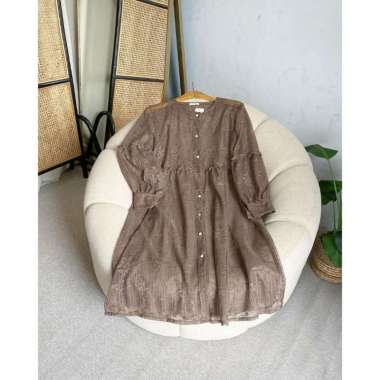 Gio Brocade Outer | Brukat cardi cardy long outer tunic tunik blue black sage dusty pink browny whit