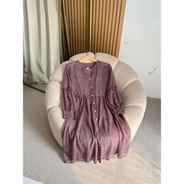 Gio Brocade Outer | Brukat cardi cardy long outer tunic tunik blue black sage dusty pink browny whit