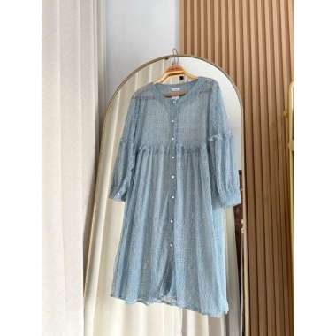 Gio Brocade Outer | Brukat cardi cardy long outer tunic tunik blue black sage dusty pink browny whit