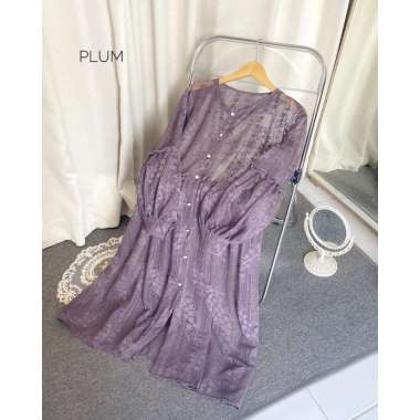 Gio Brocade Outer | Brukat cardi cardy long outer tunic tunik blue black sage dusty pink browny whit