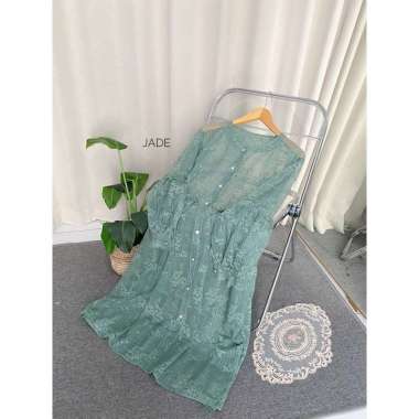 Gio Brocade Outer | Brukat cardi cardy long outer tunic tunik blue black sage dusty pink browny whit