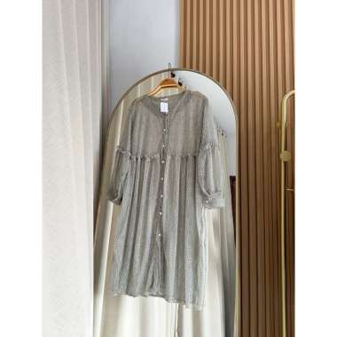 Gio Brocade Outer | Brukat cardi cardy long outer tunic tunik blue black sage dusty pink browny whit