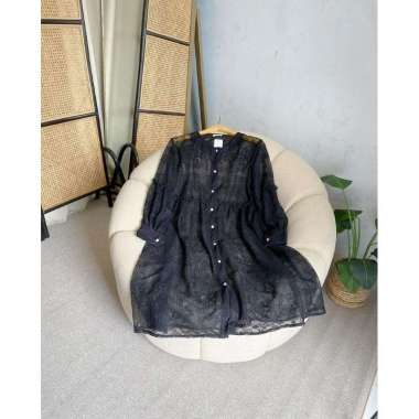Gio Brocade Outer | Brukat cardi cardy long outer tunic tunik blue black sage dusty pink browny whit
