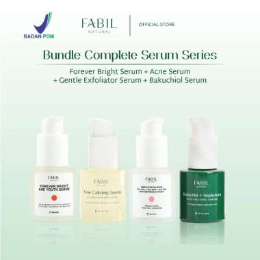 [4pcs] Fabil Bundle Complete Serum Series Forever Bright and Youth Serum + Acne Serum + Gentle Exfol