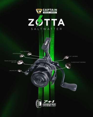 Reel Captain Gold Label Zotta SW 1000 2500 3000-Power Handle 1000