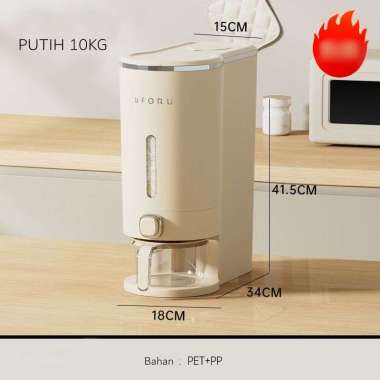 TEMPAT BERAS SLIM/TEMPAT BERAS NORDIC/TEMPAT BERAS ESTETIK/TEMPAT BERAS HEMAT TEMPAT UFORU/ PUTIH 10