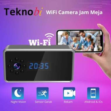 IP Camera CCTV Baby Monitor Kamera Komunikasi 2 Arah Spy Jam Meja