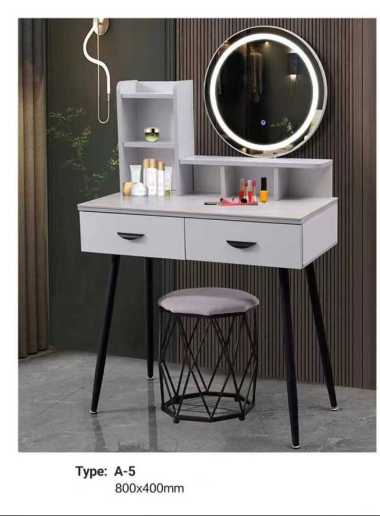 MEJA RIAS MODERN // MEJA MAKE UP MINIMALIS // LAMPU LED MR 297 & MR 08 MR 08