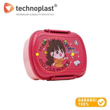 TECHNOPLAST Mealtime Magic Bellagio Lunch Box Oval 800ml Lunch Box Sekat Kotak Bekal 800ml PINK 800m