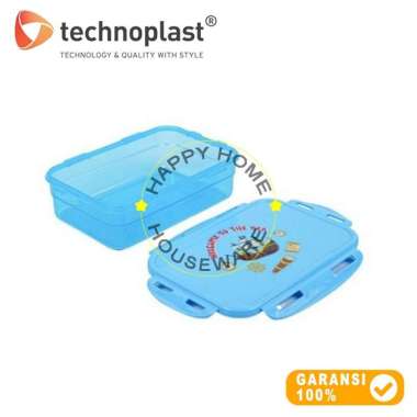 TECHNOPLAST King Pirates Food Container Lunch Box 1000ml Lunch Box Tanpa Sekat Kotak Bekal Makan 100