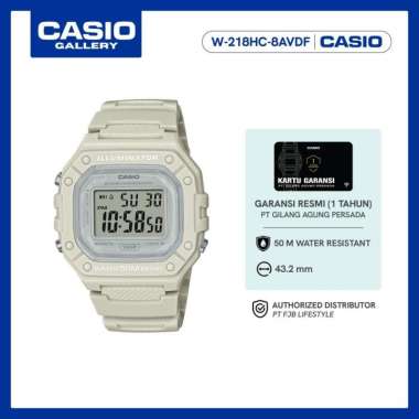 Casio Jam Tangan General W-218HC-8AVDF Digital Original White