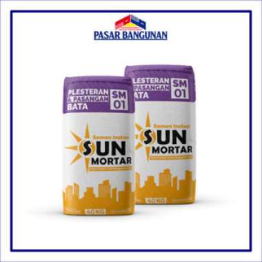 SUN MORTAR PLESTERAN SEMEN INSTAN SM-01 40KG
