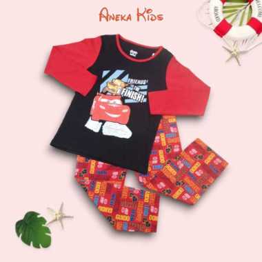 Piyama anak Laki-Laki mix motif karakter dan warna Leeva Train yellow