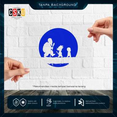 Asahi Cutting Stiker Dragon Ball Z The Journey Variasi Motor Mobil 10x10 Biru