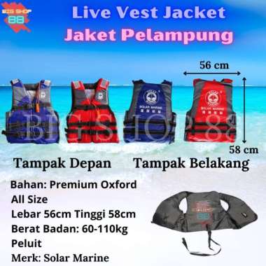 Baju Jaket Rompi Pelampung Keamanan Olahraga Air Life Live Jacket Water Sport Vest Baju Renang Snork