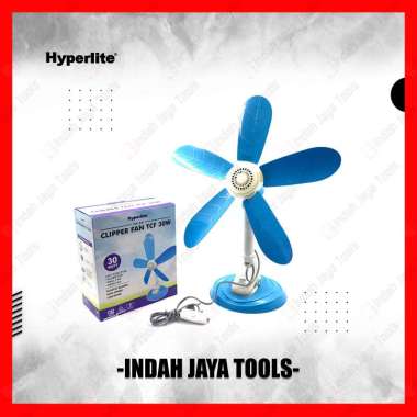 HYPERLITE TCF 30W Clipper Fan 3 in 1 - Kipas Angin Listrik Jepit Dinding Meja Duduk 5 Baling Pending