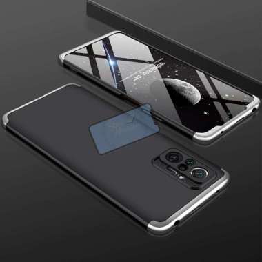 Case Xiaomi Redmi Note 10 Pro Original GKK 360 Hard PC Back Case Shell Redmi Note 10 Pro Hitam Silve