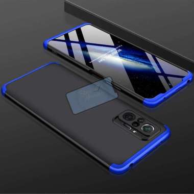 Case Xiaomi Redmi Note 10 Pro Original GKK 360 Hard PC Back Case Shell Redmi Note 10 Pro Hitam Biru