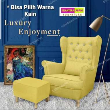 Kursi Sofa Santai, Sofa Single Puff SELONJOR, Sofa Retro Minimalis
