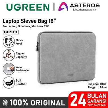 UGREEN Tas laptop Softcase Pelindung Laptop Macbook 13 14 15 16 inch 80519 GRAY 16"