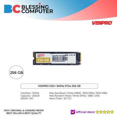 SSD VISIPRO 256GB NVMe SDVPNV1910256 / SSD+ NVMe VISIPRO 256GB