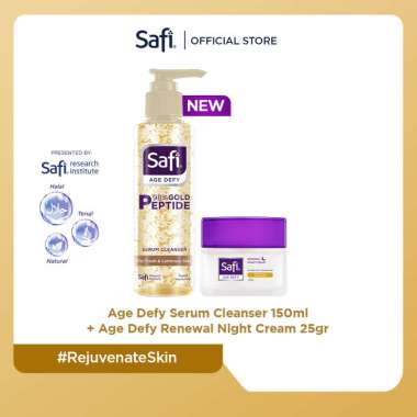 NEW! Safi Paket Revitalisasi Malam (Age Defy Serum Cleanser 150ml , Age Defy Night Cream 25gr)