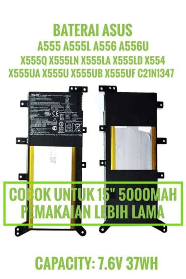 Batere Baterai ASUS X555B X555L C21N1347 Original C21N1347 ORI