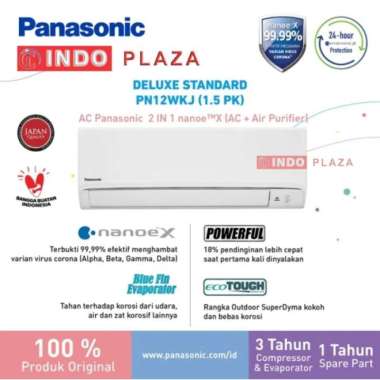 AC PANASONIC 1.5 PK CS/CU-PN12WKJ 2 in 1 (AC+Air Purifier) LOW VOLTAGE