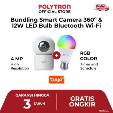 CTRL PAKET IPCAM TUYA INDOOR PT WZ4 4MP + BULB 1x SC INZ41 + 1x SL B9WB