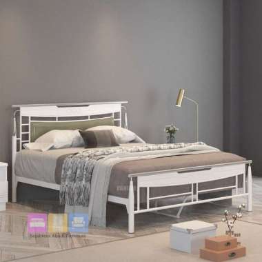 Siantano ranjang besi minimalis maldives divan besi bed kasur / dipan 140x200