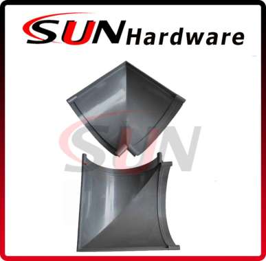 Sambungan Talang Air Belokan L 6 Inch U Setengah Lingkaran Bulat Plastik PVC Abu Abu Knie Keni Knee