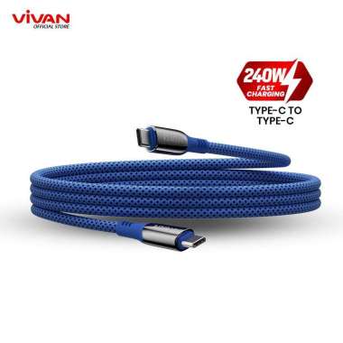 VIVAN Cable Data Kabel Charger VGCC120 C TO L Type C Lightning Fast Charging Quick Charge 240W 120M 
