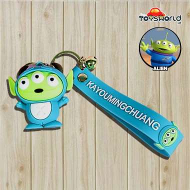 Keychain karakter film Toy Story Alien Blue
