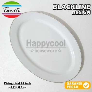 TANITI 1pcs Piring Keramik Oval 12in Polos / Lis Mas Piring Ceper Oval Piring Sajian 30cm 14in Lisma
