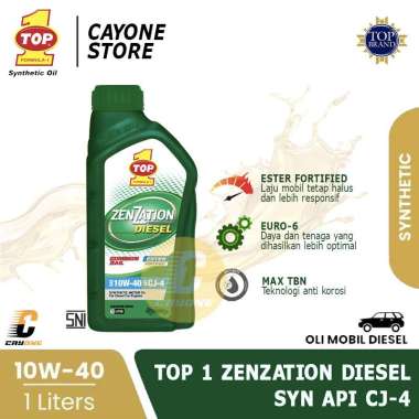 TOP 1 TOP1 Oli Mobil ZENZATION DIESEL SAE 10W-40 API CJ-4 1 L