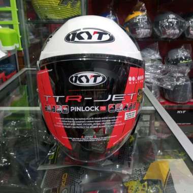 HELM KYT TTR JET SOLID WHITE ORIGINAL L
