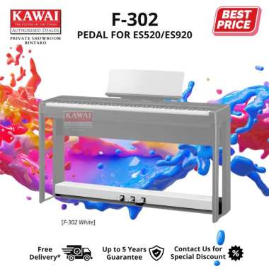 Pedal F-302 for Kawai ES520/920 Authorized Dealer Resmi Putih