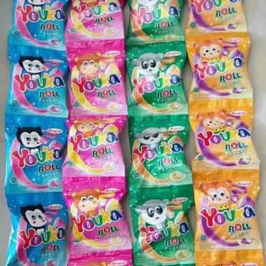 Permen Youka roll youka roll candy Permen kertas roll isi 10 pcs Kuning