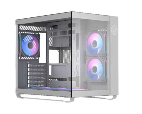 Ocypus Iota C70 ARGB Casing A Panoramic Display Mid Tower Case with 6 ARGB Fan Fan Putih
