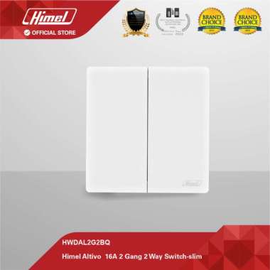 Himel Altivo 16A 2 Gang 2 Way Switch-slim White