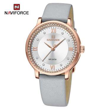 Naviforce 5036 kulit jam tangan wanita - watches putih