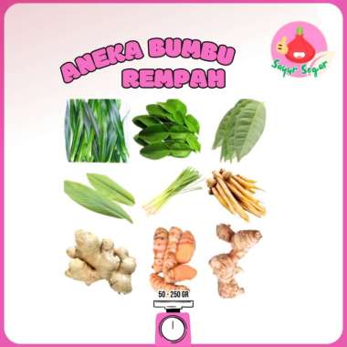 Sayur Segar - Daun Kunyit /Jahe Rempah /Biang Kunyit /Laos Daun Kunyit 3 Lembar