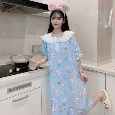 PP46 DASTER WANITA PANJANG MOTIF PITA KARAKTER KARTUN CINNAMOROLL