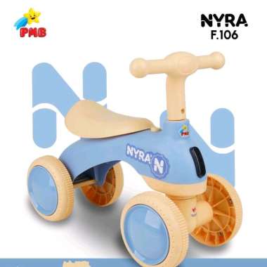 Mainan Anak Ride On PMB Nyra F-106 Push Bike F106 F 106 Biru